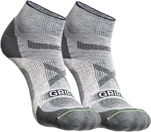 جوارب صوف للكاحل GRIP6 - جوارب صوف ميرينو مصنوعة في الولايات المتحدة الأمريكية - جوارب صوف خفيفة الوزن للمشي لمسافات طويلة - جوارب كاحل دافئة للرجال والنساء in Kuwait