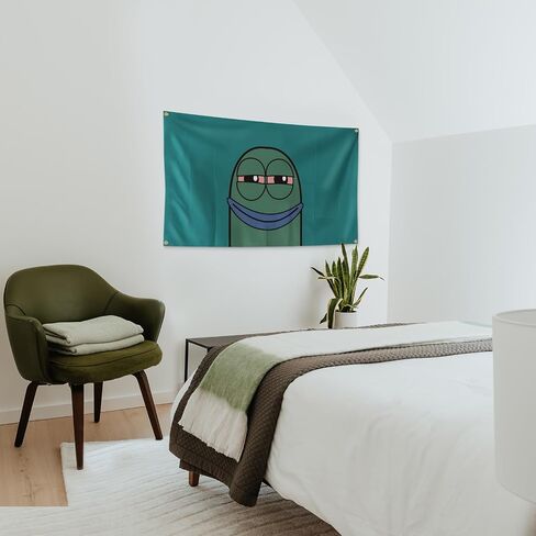 NureSs Funny Cartoon Tapestry 3x5 Feet Tapestry for Bedroom Aesthetic, Funny and Meme Tapestries for College Dorm and Living Room, green in Saudi Arabia