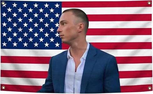 Generic Cameron American Flag Tapestry Drew Flag Starkey3×5 Feet Wall Tapestry Is Suitable For Indoor and Outdoor Home Decoration Such As Dormitories Living Rooms Etc, blue in Saudi Arabia