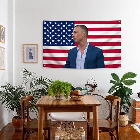 Generic Cameron American Flag Tapestry Drew Flag Starkey3×5 Feet Wall Tapestry Is Suitable For Indoor and Outdoor Home Decoration Such As Dormitories Living Rooms Etc, blue in Saudi Arabia