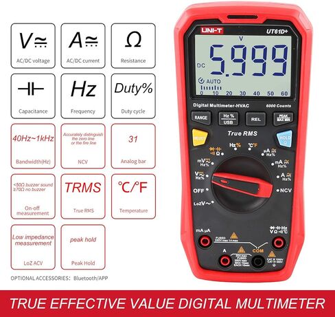 UNI-T UT61B+ Digital Multimeter True RMS AC/DC Voltage Current Resistance Capacitance Tester in Saudi Arabia