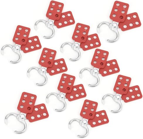 Lock Out Tag Out Hasp, 10Pcs Aluminium Lockout Tagout Hasp Kit with 6 Holes Interlock for Lockout Station, Safety Hasp Lock for Padlocks in Saudi Arabia