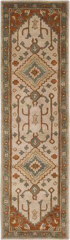 مجموعة التراث SAFAVIEH 2'3" x 6' أزرق فاتح / صدأ HG406A سجادة عداء من الصوف الفاخر الشرقي التقليدي المصنوع يدويًا in Saudi Arabia