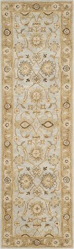 SAFAVIEH Antiquity Collection 2' x 3' Light Blue / Sage AT856B Handmade Traditional Oriental Premium Wool Accent Rug in Saudi Arabia