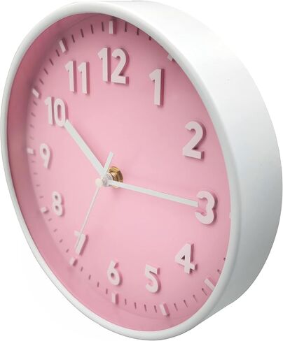 ANDSTAR 8 Inch Round Wall Clock with 3D Arabic Numerals Eco-Friendly Silent Non Ticking Easy to Read Wall Clock for Office Kitchen Bedroom Classrooms Living Room(Blue Purple) in Saudi Arabia