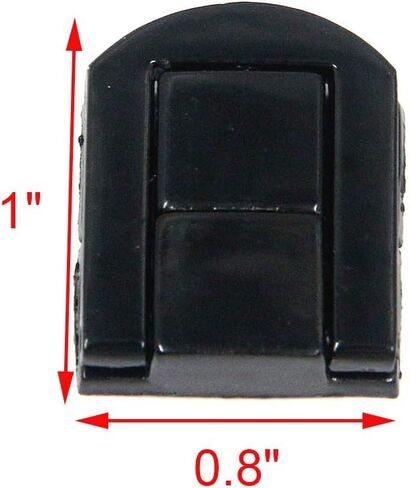 6 قطع من Geesatis قفل بمشبك صغير مقاس 20 × 25 مم قفل بمزلاج لحقيبة حقيبة السيارة بمشبك تزيين، مع براغي تثبيت، أسود in Kuwait