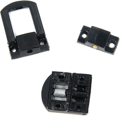 6 قطع من Geesatis قفل بمشبك صغير مقاس 20 × 25 مم قفل بمزلاج لحقيبة حقيبة السيارة بمشبك تزيين، مع براغي تثبيت، أسود in Kuwait