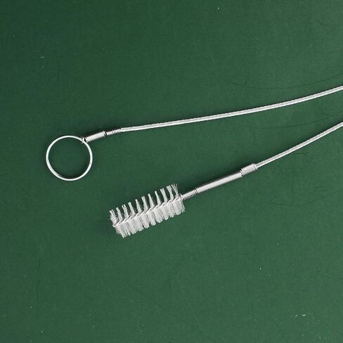61In Long Straw Cleaner Brush,Stainless Steel Long Pipe Cleaners with Nylon Bristles Pipe Cleaners for Cleaning Aquarium Brush for Pipe Cleaner,Home Kitchen in Saudi Arabia