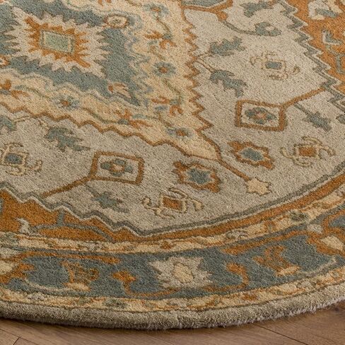 مجموعة التراث SAFAVIEH 2'3" x 6' أزرق فاتح / صدأ HG406A سجادة عداء من الصوف الفاخر الشرقي التقليدي المصنوع يدويًا in Saudi Arabia