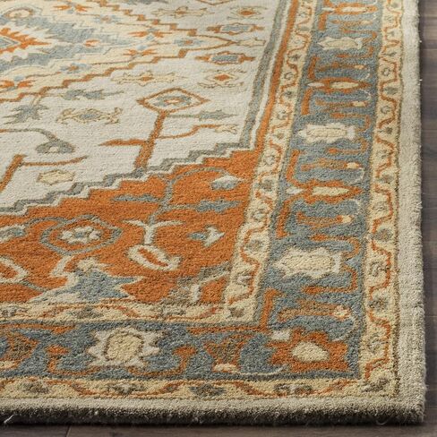 مجموعة التراث SAFAVIEH 2'3" x 6' أزرق فاتح / صدأ HG406A سجادة عداء من الصوف الفاخر الشرقي التقليدي المصنوع يدويًا in Saudi Arabia