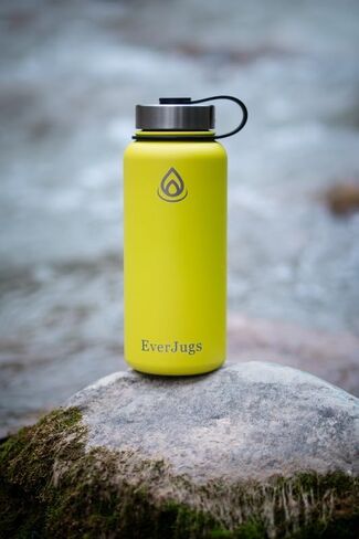 Water Bottle - 22 Oz, Wide Mouth, Premium Stainless Steel Lid/Bottle, Double Walled Vacuum Insulated, Thermo Mug, Metal Flask, Leak Proof, Eco-Friendly in Saudi Arabia