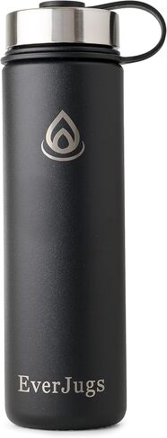 Water Bottle - 22 Oz, Wide Mouth, Premium Stainless Steel Lid/Bottle, Double Walled Vacuum Insulated, Thermo Mug, Metal Flask, Leak Proof, Eco-Friendly in Saudi Arabia