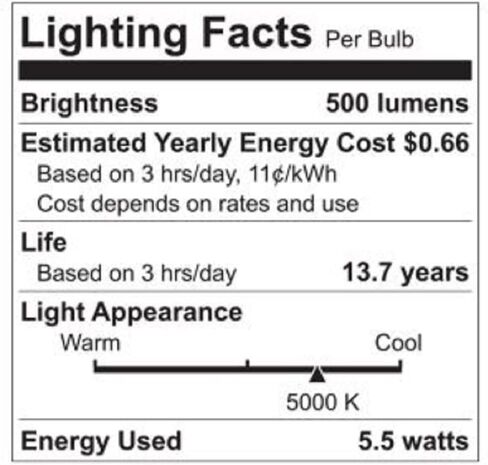 GE Refresh HD LED Light Bulbs, 60 Watt, Daylight, Decorative Bulbs, Clear, Small Base (2 Pack) in Saudi Arabia