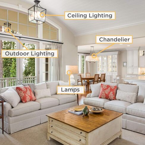 مجموعة مصابيح الشمعدانات LED E12 القابلة للتعتيم - 4 وات، ما يعادل 40 وات - مصباح شمعة دافئ على الطراز العتيق 2700 ك للثريا، مروحة السقف، الشمعدان، مصباح المكتب أو أضواء الشرفة، قمة الطوربيد (حزمة من 6) in Kuwait