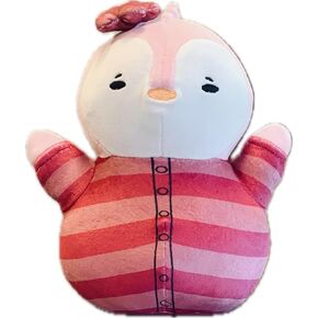 8 Inch Penguin Pillow Plush Animal Toy - Stuffed Animal Plushy for Kids - Cute Plushie,Animal Pillow for Bedtime Cuddles, Playtime, and Nursery Decor(Blue Penguin,White Polar Bear Hat)