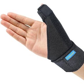 Trigger Thumb Brace Thumb Spica Splint - مثبت الإبهام Spica للألم والالتواء والتهاب المفاصل والتهاب الأوتار (اليد اليمنى أو اليد اليسرى) (أسود) in Kuwait