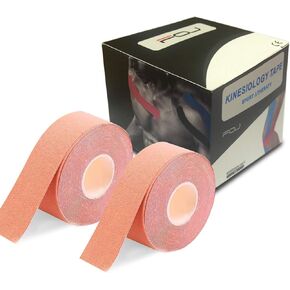 FOU Kinesiology Recovery Therapeutic Tape, Waterproof Muscle Support for Athlete,Sports Injury Tape 1 inch x 16.4 ft / 2.5cm x 5m