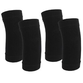 4 Pack Elbow Brace Nylon Tennis Elbow Compression Support Sleeve for Women Men Golfers Elbow Pain Relief Pads for Tendonitis Arthritis Bursitis Workout Weightlifting(Black)