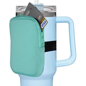 Water Bottle Pouch, Compatible with Stanley Quencher Adventure 40oz & Fit for Stanley IceFlow 20oz 30oz,Handheld Pocket for Safely Carry Cards Keys, Wallet, Earphone etc. Daily Necessities