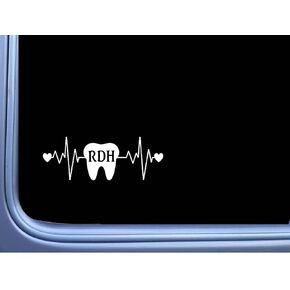 RDH Tooth Lifeline M184 8 inch Window Decal Dentist Hygienist