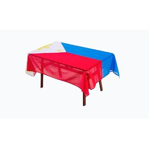 Rectangular Tablecloth Philippines Filipino Flag Tablecloth Fade-Resistant Washable National Flag Tablecloth, Suitable for Kitchen Dining Family Gatherings and Outdoor Events,59 Inches * 83 Inches.