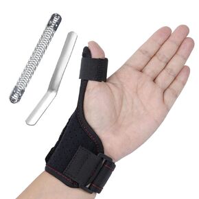 Trigger Thumb Brace Thumb Spica Splint - Thumb Spica Stabilizer for Pain, Sprains, Arthritis,Tendonitis (Right Hand Or Left Hand) (Black)