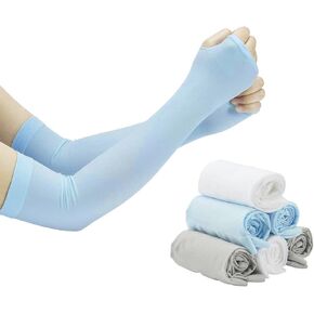 PAMASE 6 Pairs UV Protection Cooling Arm Sleeves Cover for Women and Men, Sun Sleeves Cover with Thumb Hole for Biking, Gardening, Driving, Fishing, Golf, Hiking in Kuwait