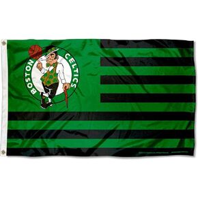 Boston Celtics Americana Stripes Nation 3x5 Flag