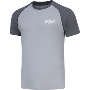 Riverruns UPF 50+ Swim Shirt Fishing Shirt Rash Guard T Shirt Ice-Cool Quick Dry Sports Shirt