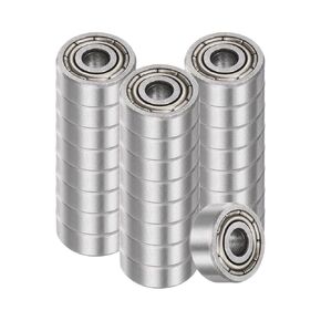 25pcs 623-ZZ Deep Groove Ball Bearings - [3mm Bore x 10mm OD x 4mm Thickness] Double Metal Shielded P6 Bearings for Industrial Equipment, Carbon Steel, Z1