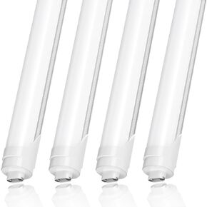 JESLED R17D/HO 8FT LED Bulbs - (12 Pack) Rotate V Shape, 5000K Daylight 72W, 7200LM, 110W Equivalent F96T12/DW/HO, Clear Cover, T8/T10/T12 Replacement, Dual-End Powered, Ballast Bypass