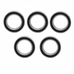 Unifizz Rubber Cover Bearing Ball Bearings Deep Groove Ball Bearing 6900RS 10x22x6mm Pre-Lubricated Bearings for Wheels Electric Motor Applications High-Carbon Steel Silver 5 PCS