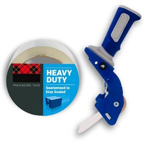 Industrial Grade Tape Gun Bundle: Tach-It 2" Wide Tape Dispenser & Heavy Duty Packaging Tape - Warehouse Logistics - Packing and Shipping Supplies