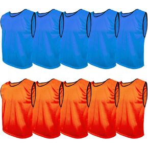 10 Pack Vests Mesh Strong Pinnies Lot of Sports Kids Youth and Adults Scrimmage Team Bibs