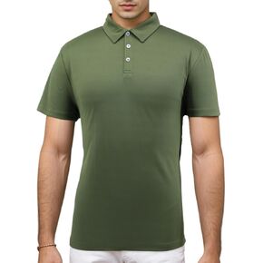 YUSHOW Mens Athletic Polo Shirts Short Sleeve Quick Dry Golf T-shirt