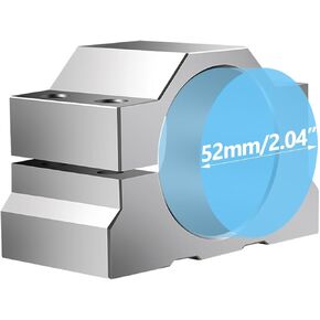 52mm Spindle Clamp Motor Bracket,Aluminium Bracket Clamp with 4pcs Screw, Motor Mounting Holder for CNC Router Machine,CNC Machine,CNC Router(52MM)