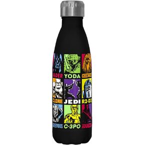 Star Wars Revenge Players 17 oz Stainless Steel Water Bottle, 17 Ounce, Multicolored