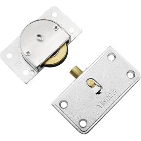 1set Wardrobe Pulley, Closet Cabinet Sliding Door Wheels Rollers Furniture Hardware, Wardrobe Door Sliding Plates, Silent Pulleys, for Wardrobe Doors, Sliding Doors, Hardware Pulleys