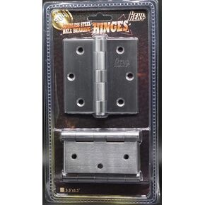 [3.5 x 3.5 in - Square Corner- 3 Pieces]Hexy-304 Stainless Steel Heavy Duty Door Hinges Commercial Grade