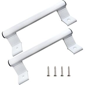 2PCS Sliding Door Handle, Sliding Patio Door Handles Replacement, Balcony Glass Doors Handle, Sliding Screen Door Handle, Aluminium Sliding Glass Door Handle Hardware (White)