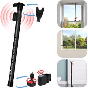 Door Security Bar & Sliding Patio Bar with Alarm, Adjustable Window Jammer - Heavy Duty Door Stopper for Home, Apartment, Travel