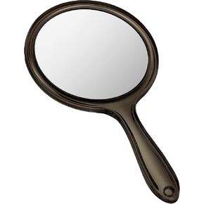 Jetec Hand Mirror Double Sided Handheld Mirror 1X/ 2X Magnifying Mirror with Handle Mirror Rounded Shape Makeup Mirror (Black)