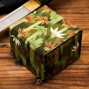 The Geisha Deckimono: a Kimono patterned Deck Box for MTG Magic FaB EDH Commander YGO DND Spell Cards FaB PTCG TCG (Jade Forest)