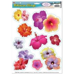 Hibiscus Window Clings (Pack of 3)