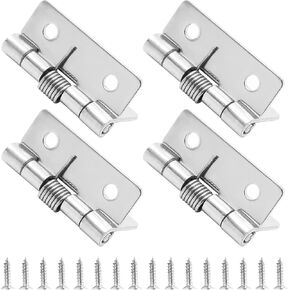 Yoohey 4PCS 1.5 Inch Spring Hinge Self Closing Hinge, 304 Stainless Steel Spring Door Hinges, Self Closing