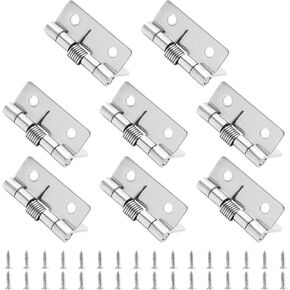 Yoohey 4PCS 1.5 Inch Spring Hinge Self Closing Hinge, 304 Stainless Steel Spring Door Hinges, Self Closing