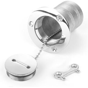 Atibin Yacht Steel Fuel Cap Boat Key Stainless Fuel Filler Deck Diesel Fill Gas Cap Marine Water Hardware SUS316