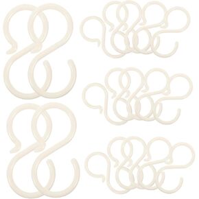 40pcs Hook up Hangers Peg Hooks Christmas Shower Curtain Hooks Drapery Hooks Christmas Decor Shelf Hooks Headband Hooks Heavy-duty Clothes s Hooks S Hanger Sticky Hook Mug Plastic
