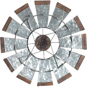 ديكور حائط على شكل طاحونة هوائية مجلفنة، لوحة فنية جدارية على شكل طاحونة هوائية ريفية، مقاس 12.5 بوصة in Kuwait