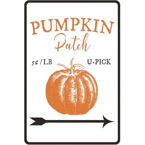 New Metal Sign Aluminum Sign Pumpkin Patch Sign Decor Easter Lover Fall Sign for Outdoor & Indoor 12" x 8"
